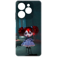 Чехол-накладка Krutoff Soft Case Хаги Ваги - Кукла Поппи для INFINIX Hot 40i черный