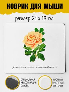 Коврик для мыши Фулпринт Пион No Brand