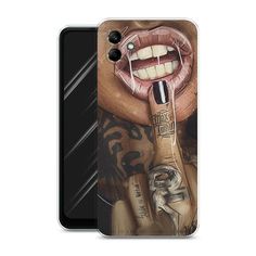 Чехол Awog на Samsung Galaxy A04 / Самсунг A04 "Девушка с татуировками"