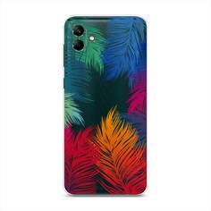 Чехол Awog на Samsung Galaxy A04 / Самсунг A04 "Рамка из перьев"