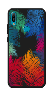 Чехол Awog на Honor 8A (8A Pro/Prime) "Рамка из перьев"