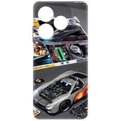 Чехол-накладка Krutoff Soft Case Постер для INFINIX Smart 8 черный