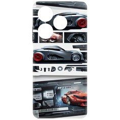 Чехол-накладка Krutoff Soft Case Гаражный постер для INFINIX Smart 8 черный
