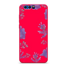 Чехол Awog на Honor 9 "Сиреневая цветочная рамка"