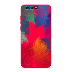 Чехол Awog на Honor 9 "Рамка из перьев"