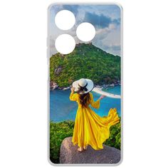 Чехол-накладка Krutoff Платье летнее женское для INFINIX Smart 8 Plus