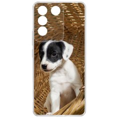 Чехол-накладка Case Щенок в корзине для Vivo T2 Krutoff