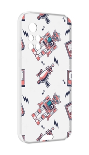 Чехол MyPads мини-роботы для Blackview BV9200 противоударный