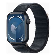 Смарт-часы Apple Watch Series 9 45 мм, Sport loop, размер 145-220 мм, тёмная ночь, 1990140