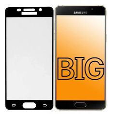 Защитное стекло для Samsung Galaxy A5 (2016) с черной рамкой BIG