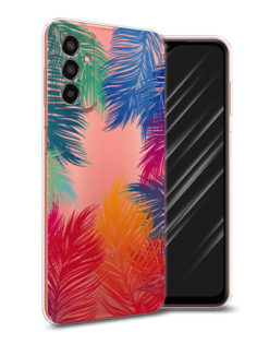 Чехол Awog на Samsung Galaxy M13 / Самсунг M13 "Рамка из перьев"