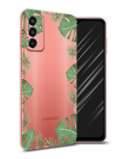 Чехол Awog на Samsung Galaxy M13 / Самсунг M13 "Листья папоротника рамка"