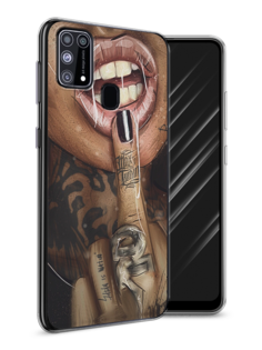 Чехол Awog на Samsung Galaxy M31 / Самсунг M31 "Девушка с татуировками"