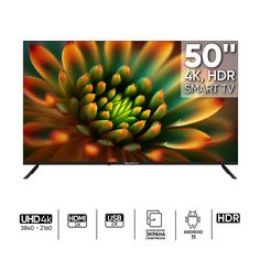 Телевизор Topdevice 50" ULTRA, UHD 4K, Smart TV WildRed, черный