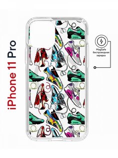 Чехол на iPhone 11 Pro MagSafe с принтом Kruche Print Кроссы Nike Air Max с магнитом КruЧЕ