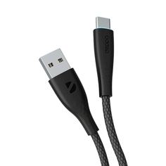 Кабель для телефона Fly USB - Type-C, 3А, 1м, черный Deppa