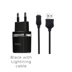 Сетевое зарядное устройство + кабель для Apple iPhone 6S Plus (lightning) (2,4A, 2USB) No Brand