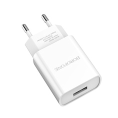 Сетевое зарядное устройство Borofone BA20A (2A) без кабеля, белый No Brand