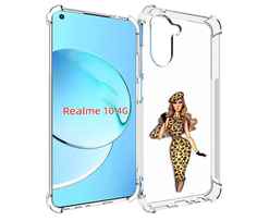 Чехол MyPads леопардовое платье женский для Realme 10
