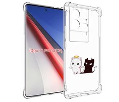 Чехол бампер MyPads котик-с-злой-тенью для Vivo iQOO 11 Pro прот...
