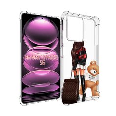 Чехол MyPads девушка-с-модным-чемоданом женский для Xiaomi Redmi Note 12 Pro
