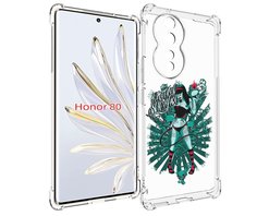 Чехол MyPads нарисованная девушка в татуировках для Honor 80