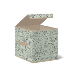 Короб стеллажный Лакарт Дизайн с крышкой TBL-1 Botanica 30х30х30см