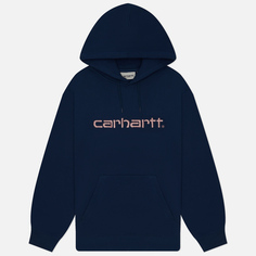 Женская толстовка Carhartt WIP W Hooded Carhartt, цвет синий, размер S