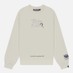Мужская толстовка Evisu Evisukuro Chest Logo Crew Neck, цвет белый, размер S