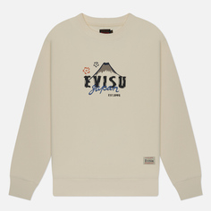 Мужская толстовка Evisu Evergreen Kumadori Daruma Printed, цвет бежевый, размер M