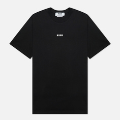 Мужская футболка MSGM Micrologo Basic Crew Neck, цвет чёрный, размер XL