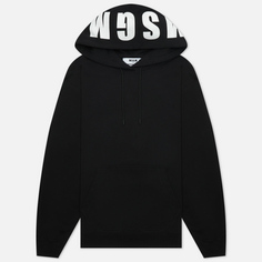 Женская толстовка MSGM Maxilogo Basic Unbrushed Hoodie, цвет чёрный, размер L