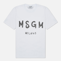 Женская футболка MSGM MSGM Milano Logo, цвет белый, размер S