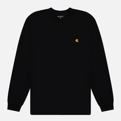 Мужской лонгслив Carhartt WIP Chase, цвет чёрный, размер M