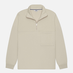 Мужская толстовка Aigle Brushed Half Zip Stand Collar, цвет бежевый, размер M