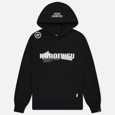 Мужская толстовка Evisu Evisukuro Reective Tape Logo Hoodie, цвет чёрный, размер S