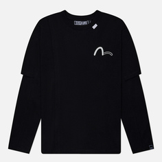 Мужской лонгслив Evisu Evisukuro Paneling 2 In 1, цвет чёрный, размер S
