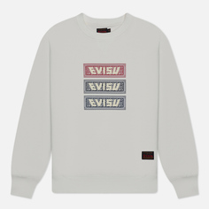 Мужская толстовка Evisu Evergreen Multi Box Logo Printed, цвет белый, размер M