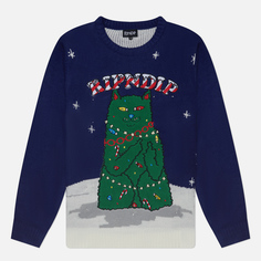 Мужской свитер RIPNDIP Litmas Tree Light Up, цвет синий, размер M