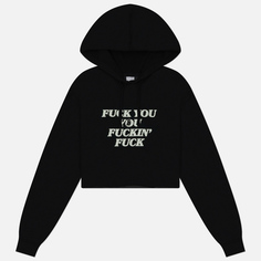 Женская толстовка RIPNDIP Fuckin Fuck Cropped Hoodie, цвет чёрный, размер XS