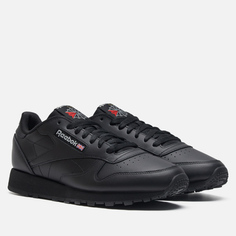 Мужские кроссовки Reebok Classic Leather, цвет чёрный, размер 45.5 EU