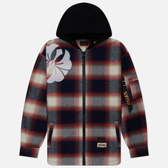 Мужская рубашка Evisu MA-1 Pocket Check, цвет красный, размер S