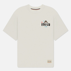 Мужская футболка Evisu Evergreen Kumadori Daruma Slogan Printed, цвет белый, размер XL