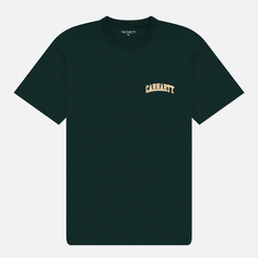 Мужская футболка Carhartt WIP University Script, цвет зелёный, размер S