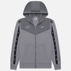 Мужская толстовка Nike Repeat Full-Zip Hoodie, цвет серый, размер S