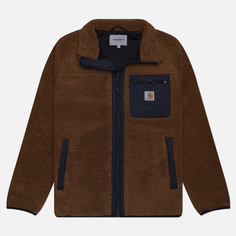 Мужская флисовая куртка Carhartt WIP Prentis Liner, цвет коричневый, размер L