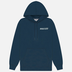 Мужская толстовка Aigle Brushed Printed Hoodie, цвет синий, размер S