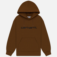 Мужская толстовка Carhartt WIP Hooded Carhartt, цвет коричневый, размер M