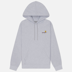 Мужская толстовка Carhartt WIP Hooded American Script, цвет серый, размер XL