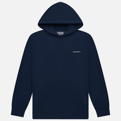 Мужская толстовка Carhartt WIP Hooded Script Embroidery, цвет синий, размер M